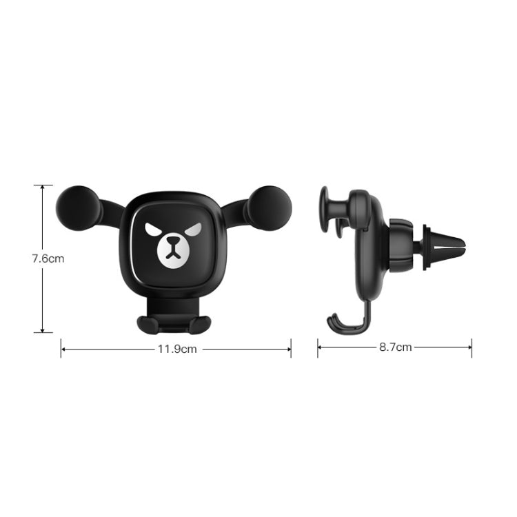 Big Eyes Pattern Gravity Cartoon Air Vent Car Mount Phone Holder(Black) by buy2fix
