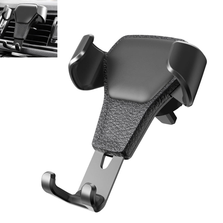 Litchi Texture Gravity Car Mount Phone Holder (Black) by buy2fix