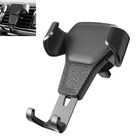 Litchi Texture Gravity Car Mount Phone Holder (Black) by buy2fix