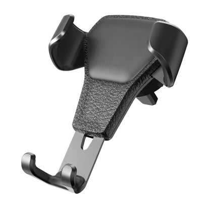 Litchi Texture Gravity Car Mount Phone Holder (Black) by buy2fix
