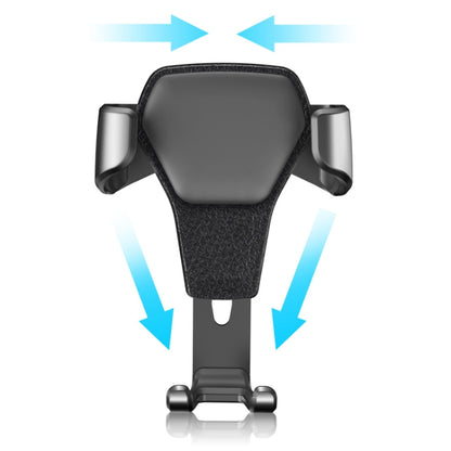 Litchi Texture Gravity Car Mount Phone Holder (White) - Universal Car Holders by buy2fix | Online Shopping UK | buy2fix
