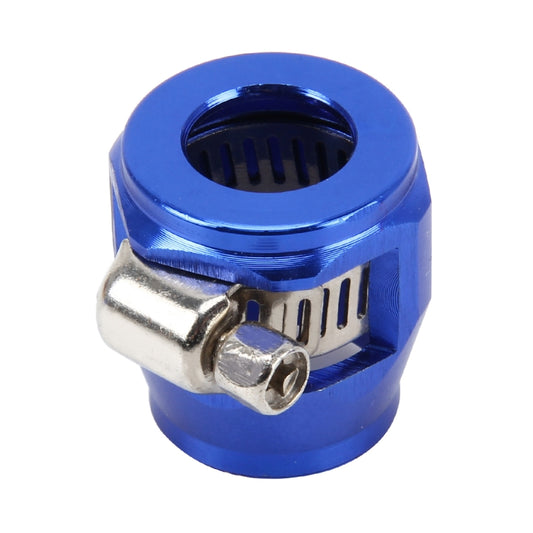 AN8 Car Performance Aluminum Accessories Adapter Nitrite Hose Finisher Adapter Nylon Braided Hose Clamp Blue Finish - Booster Cable & Clip by buy2fix | Online Shopping UK | buy2fix
