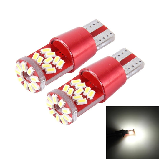 2 pièces T10 5 W 27 SMD-3014 LED lampe de dégagement de voiture, DC 12 V (lumière blanche)