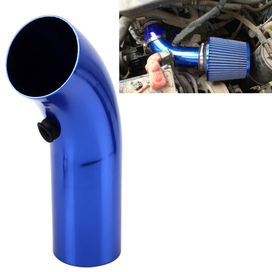 Tuyau d'admission d'air universel Super Power Flow Prises d'air Court Cold Racing Tuyau d'admission d'air en aluminium avec système de kit de filtre conique (Bleu)