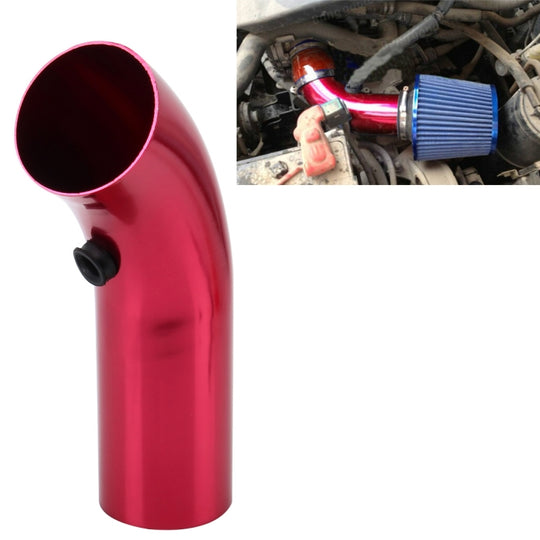 Tuyau d'admission d'air universel Super Power Flow Prises d'air Court Cold Racing Tuyau d'admission d'air en aluminium avec système de kit de filtre conique (rouge)