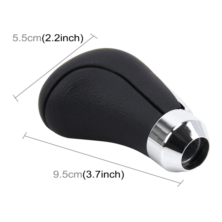 Universal Car Leather Metal Gear Shift Knob Modified Car Auto Transmission Shift Lever Knob(Black) - Shift Knob by buy2fix | Online Shopping UK | buy2fix