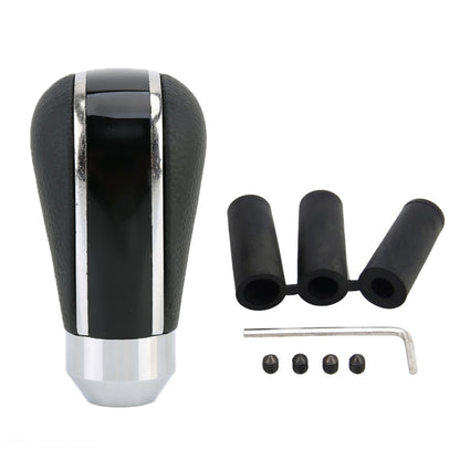 Universal Car Leather Metal Gear Shift Knob Modified Car Auto Transmission Shift Lever Knob(Black) - Shift Knob by buy2fix | Online Shopping UK | buy2fix