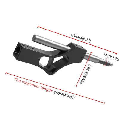 Car Modification Heightening Gear Shifter Extension Rod Adjustable Height Adjuster Lever Shift Lever with Adapters for Honda(Silver) by buy2fix