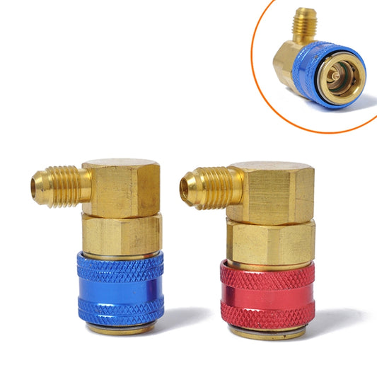 Car Air Conditioning Fluorine 90 Degree Quick Joints - Engine Fittings by buy2fix | Online Shopping UK | buy2fix