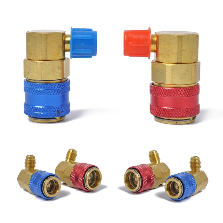 Car Air Conditioning Fluorine 90 Degree Quick Joints - Engine Fittings by buy2fix | Online Shopping UK | buy2fix