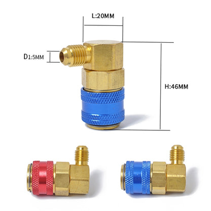 Car Air Conditioning Fluorine 90 Degree Quick Joints - Engine Fittings by buy2fix | Online Shopping UK | buy2fix