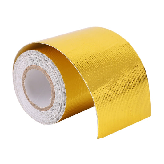 5m Exhaust Wrap Auto Motor Exhaust Heat Shield Aluminum Foil Paper Heat Resistant Wrap(Gold) - Exhaust Pipes by buy2fix | Online Shopping UK | buy2fix