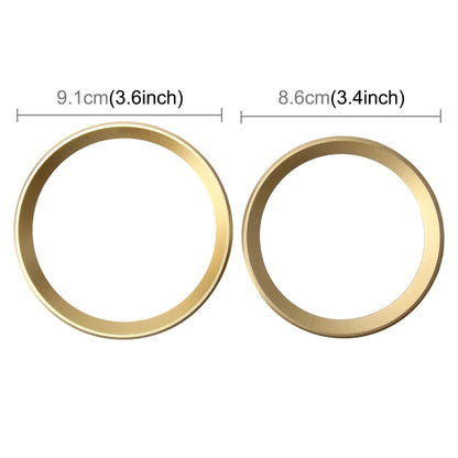 2 PCS/Set Zinc Alloy Steering Wheel Decoration Ring Sticker Logo Car Styling Modification Car Front Logo Ring Decoration Rear Cover Trim Hood Emblem Rings for BMW 3 Series(Gold) by buy2fix