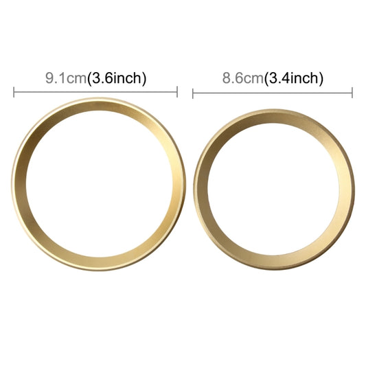 2 PCS/Set Zinc Alloy Steering Wheel Decoration Ring Sticker Logo Car Styling Modification Car Front Logo Ring Decoration Rear Cover Trim Hood Emblem Rings for BMW 3 Series(Gold) by buy2fix