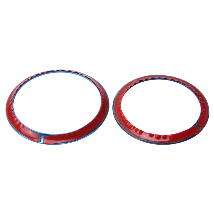 2 PCS/Set Zinc Alloy Steering Wheel Decoration Ring Sticker Logo Car Styling Modification Car Front Logo Ring Decoration Rear Cover Trim Hood Emblem Rings for BMW 3 Series(Blue) by buy2fix