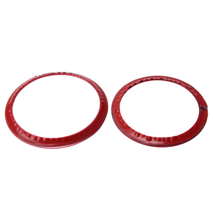 2 PCS/Set Zinc Alloy Steering Wheel Decoration Ring Sticker Logo Car Styling Modification Car Front Logo Ring Decoration Rear Cover Trim Hood Emblem Rings for BMW 3 Series(Red) by buy2fix