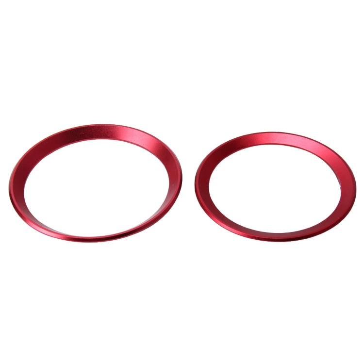 2 PCS/Set Zinc Alloy Steering Wheel Decoration Ring Sticker Logo Car Styling Modification Car Front Logo Ring Decoration Rear Cover Trim Hood Emblem Rings for BMW 3 Series(Red) by buy2fix