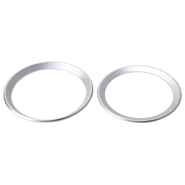 2 PCS/Set Zinc Alloy Steering Wheel Decoration Ring Sticker Logo Car Styling Modification Car Front Logo Ring Decoration Rear Cover Trim Hood Emblem Rings for BMW 3 Series(Silver) by buy2fix