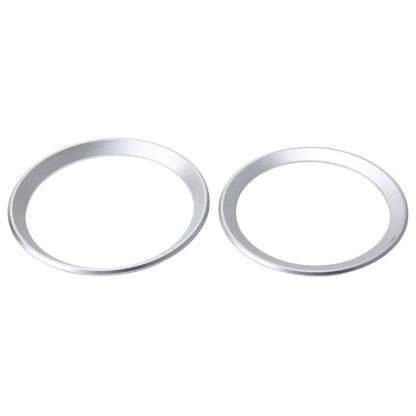 2 PCS/Set Zinc Alloy Steering Wheel Decoration Ring Sticker Logo Car Styling Modification Car Front Logo Ring Decoration Rear Cover Trim Hood Emblem Rings for BMW 3 Series(Silver) by buy2fix