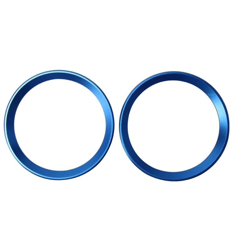 2 PCS Car Logo Decorative Circle Steering Wheel Decoration Ring Sticker Logo Car Styling Modification Car Front Logo Ring Decoration Rear Cover Trim Hood Emblem Rings for BMW 5 Series(Blue) by buy2fix