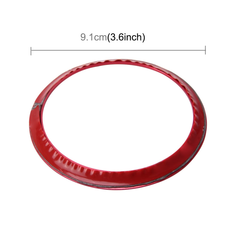 2 PCS Car Logo Decorative Circle Steering Wheel Decoration Ring Sticker Logo Car Styling Modification Car Front Logo Ring Decoration Rear Cover Trim Hood Emblem Rings for BMW 5 Series(Red) by buy2fix