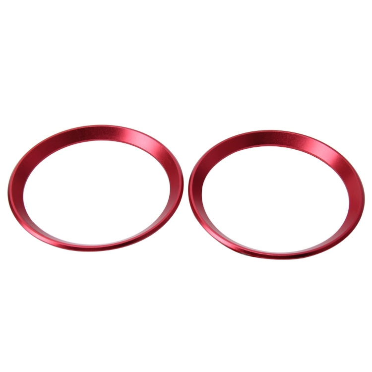 2 PCS Car Logo Decorative Circle Steering Wheel Decoration Ring Sticker Logo Car Styling Modification Car Front Logo Ring Decoration Rear Cover Trim Hood Emblem Rings for BMW 5 Series(Red) by buy2fix