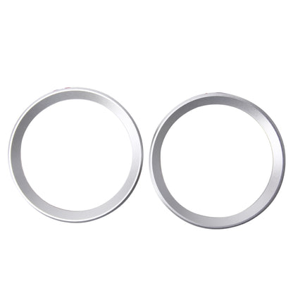 2 PCS Car Logo Decorative Circle Steering Wheel Decoration Ring Sticker Logo Car Styling Modification Car Front Logo Ring Decoration Rear Cover Trim Hood Emblem Rings for BMW 5 Series(Silver) by buy2fix