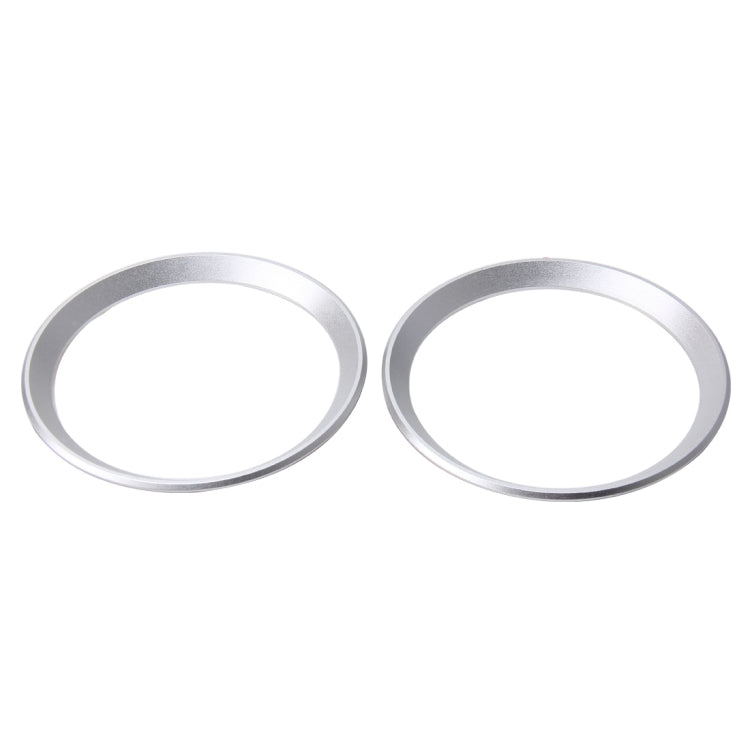 2 PCS Car Logo Decorative Circle Steering Wheel Decoration Ring Sticker Logo Car Styling Modification Car Front Logo Ring Decoration Rear Cover Trim Hood Emblem Rings for BMW 5 Series(Silver) by buy2fix