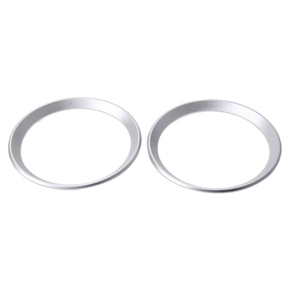 2 PCS Car Logo Decorative Circle Steering Wheel Decoration Ring Sticker Logo Car Styling Modification Car Front Logo Ring Decoration Rear Cover Trim Hood Emblem Rings for BMW 5 Series(Silver) by buy2fix
