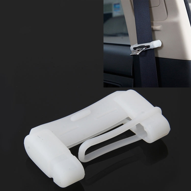 Universal Adjustable Car Seat Belt Buckle Plug Protective Cover Case(White) by buy2fix