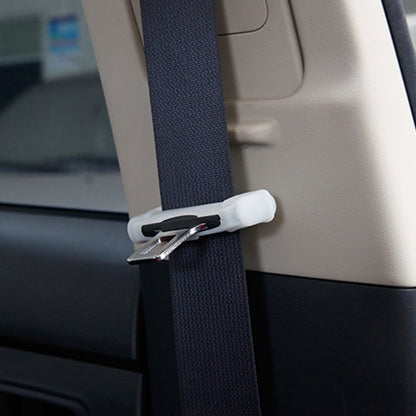 Universal Adjustable Car Seat Belt Buckle Plug Protective Cover Case(White) by buy2fix