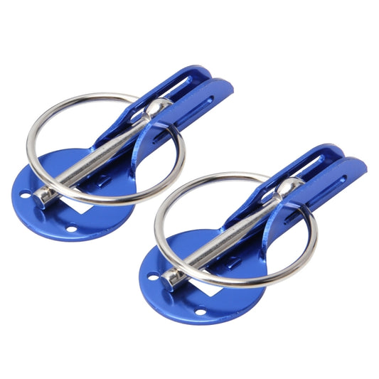 A Pair Universal Automobile Engine Cover Lock Carbon Fiber Hood Lock Car Modification Cover Lock Pull-type Engine Cover Lock Mount Bonnet Hood Pins Lock for Car Modification(Blue) - Locks & Hasps by buy2fix | Online Shopping UK | buy2fix