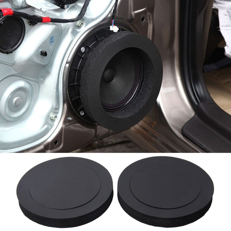 2 PCS Car Sound Insulation Speaker Soundproof Cotton with Self Adhesive Car Sound Insulation Cotton, Outer Diameter : 19.5 cm, Inner Diameter: 14.3 cm by buy2fix