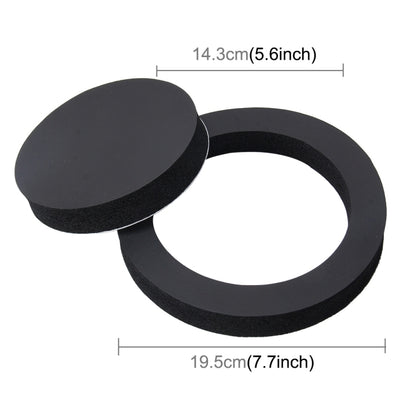 2 PCS Car Sound Insulation Speaker Soundproof Cotton with Self Adhesive Car Sound Insulation Cotton, Outer Diameter : 19.5 cm, Inner Diameter: 14.3 cm by buy2fix