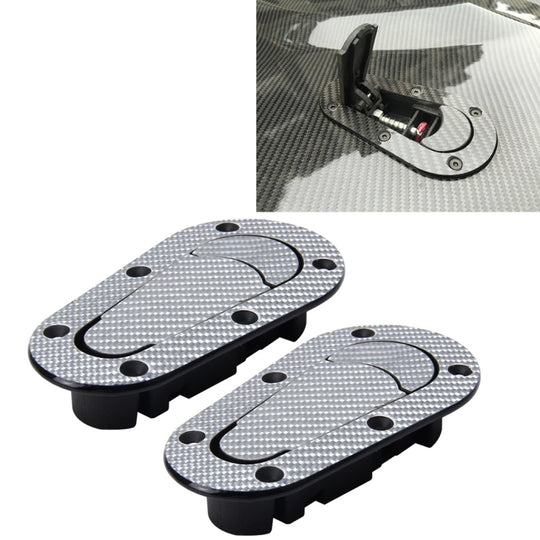 Une paire de serrure de couverture en Fiber de carbone de voiture serrure de capot modifiée serrure de couverture de voiture de course générale