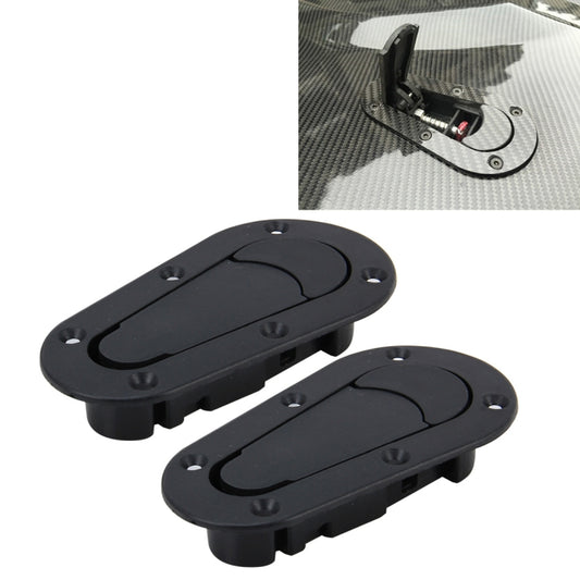 A Pair Car Carbon Fiber Cover Lock Modified Hood Lock General Racing Car Cover Lock(Black) - Locks & Hasps by buy2fix | Online Shopping UK | buy2fix