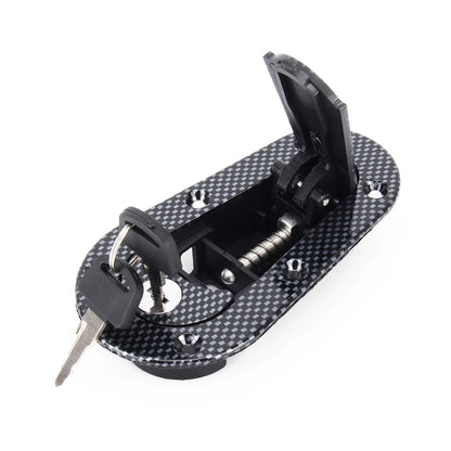 A Pair Car Carbon Fiber Cover Lock Modified Hood Lock General Racing Car Cover Lock(Carbon Black) - Locks & Hasps by buy2fix | Online Shopping UK | buy2fix