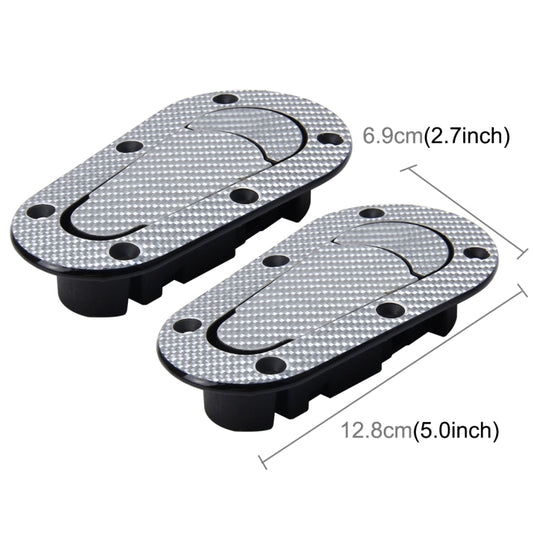 A Pair Car Carbon Fiber Cover Lock Modified Hood Lock General Racing Car Cover Lock(Carbon Grey) - Locks & Hasps by buy2fix | Online Shopping UK | buy2fix