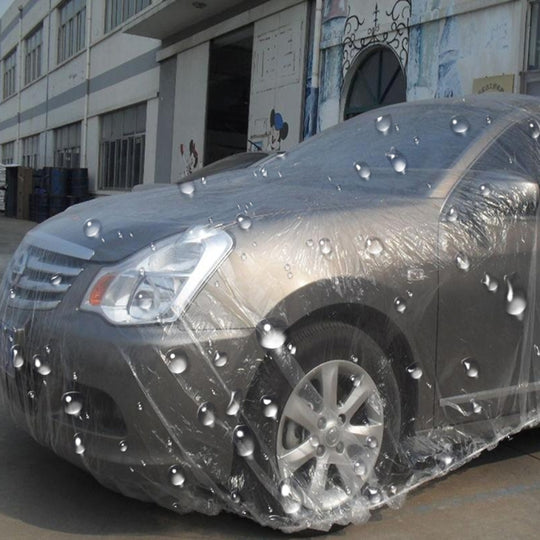 Housse de voiture universelle en PE pour l'extérieur, étanche, anti-poussière, résistante au soleil, à 3 compartiments, pour berline, convient aux voitures jusqu'à 6,6 m (257 pouces) de longueur