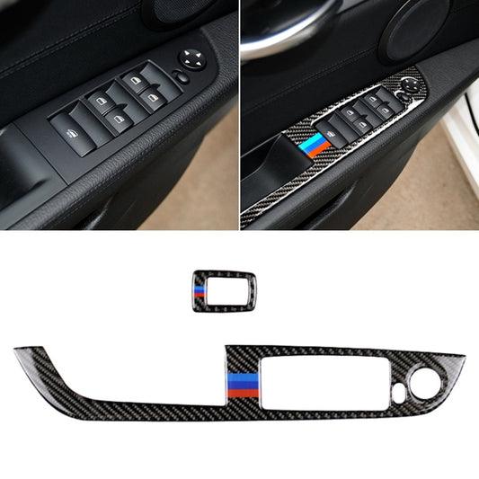 Car Carbon Fiber Window Lift Panel Without Folding Key Three Color Decorative Sticker for BMW Z4 Left Drive 2009-2015 by buy2fix