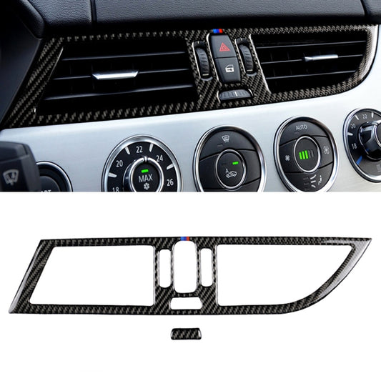 2 PCS Car Carbon Fiber Intermediate Air Outlet Panel Three Color Decorative Sticker for BMW Z4 2009-2015 Suitable for Left Driving by buy2fix