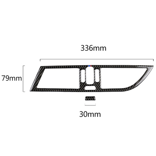 2 PCS Car Carbon Fiber Intermediate Air Outlet Panel Three Color Decorative Sticker for BMW Z4 2009-2015 Suitable for Left Driving by buy2fix