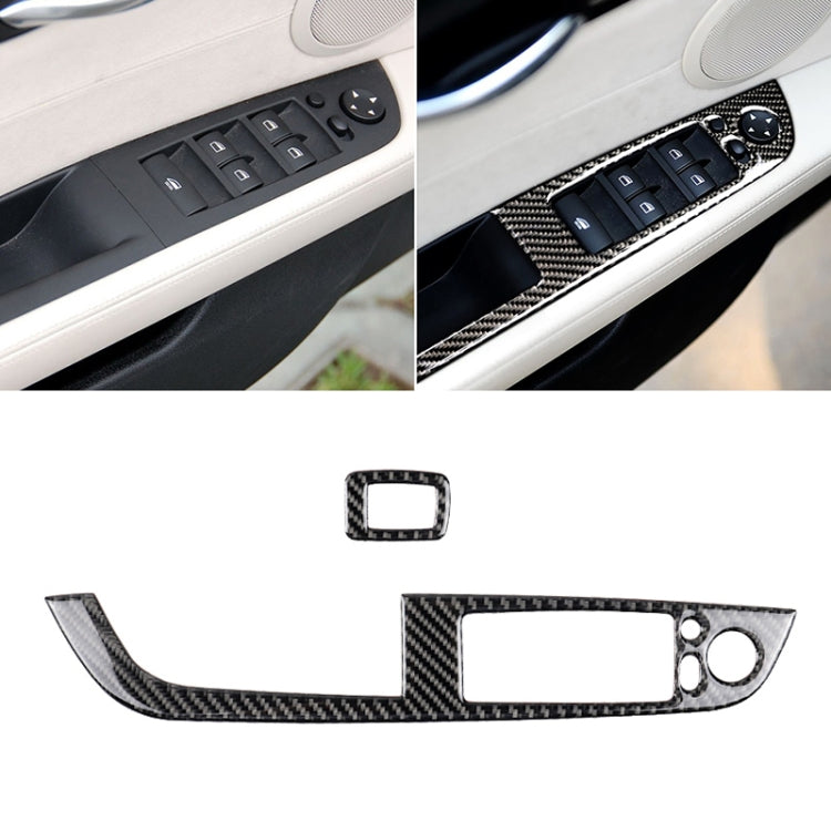 Car Carbon Fiber Window Lift Panel With Folding Key Soild Decorative Sticker for Left Drive BMW Z4 2009-2015 by buy2fix