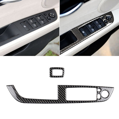 Car Carbon Fiber Window Lift Panel With Folding Key Soild Decorative Sticker for Left Drive BMW Z4 2009-2015 by buy2fix