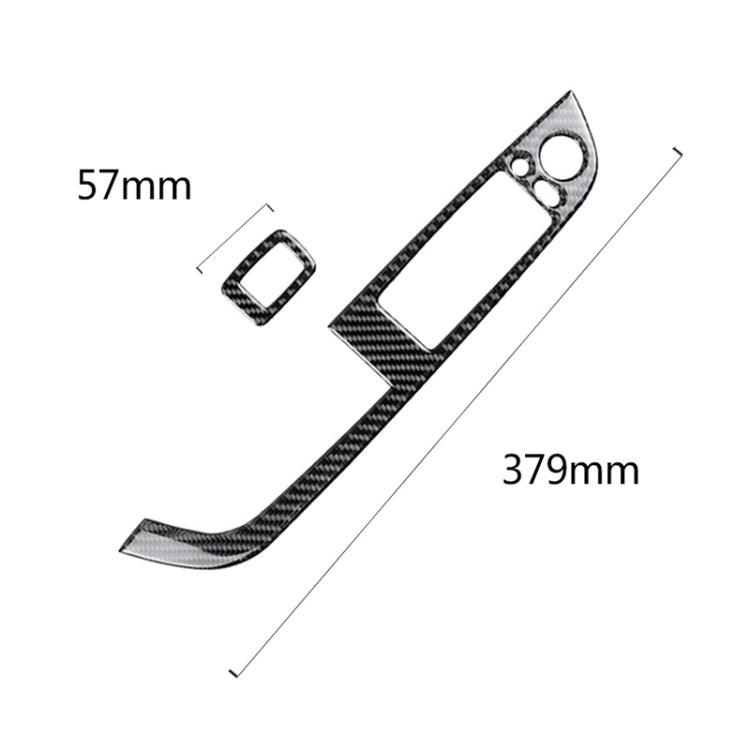 Car Carbon Fiber Window Lift Panel With Folding Key Soild Decorative Sticker for Left Drive BMW Z4 2009-2015 by buy2fix