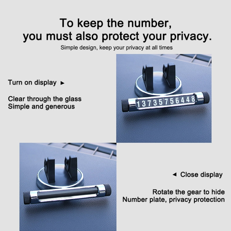 Multi-function Car Instrument Panel Mobile Phone Holder Temporary Parking Card(Gold) by buy2fix