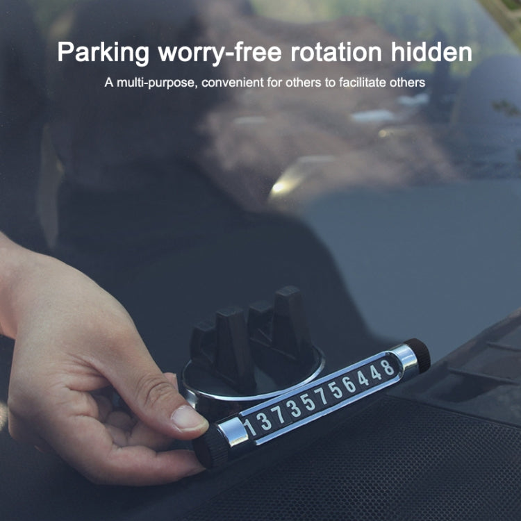 Multi-function Car Instrument Panel Mobile Phone Holder Temporary Parking Card(Gold) by buy2fix