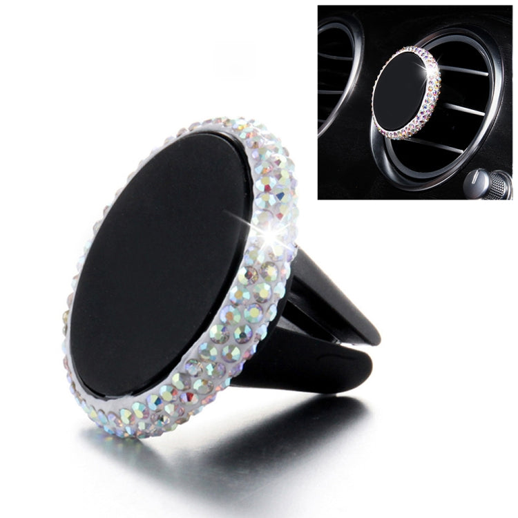 Car Diamond Magnetic Air Outlet Mobile Phone Holder (Colourful White) by buy2fix