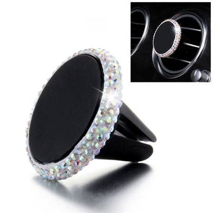 Car Diamond Magnetic Air Outlet Mobile Phone Holder (Colourful White) by buy2fix