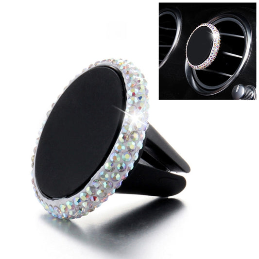 Car Diamond Magnetic Air Outlet Mobile Phone Holder (Colourful White) by buy2fix